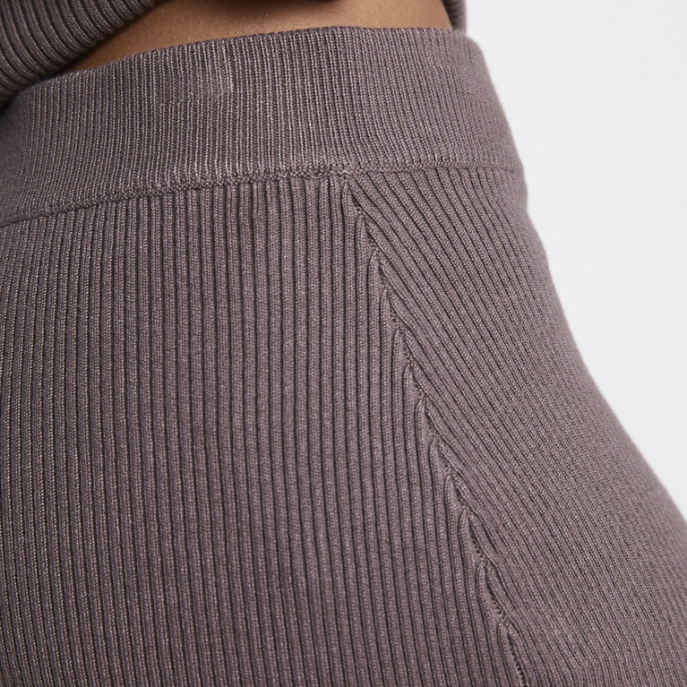 Short rib-knit skirt "Jasmina" Beige
